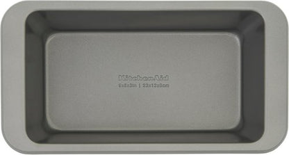 KitchenAid Nonstick Loaf Pan - Swiss Engineered Aluminized Steel, Dishwasher Safe, 9 x 5 Inch, Contour Silver
