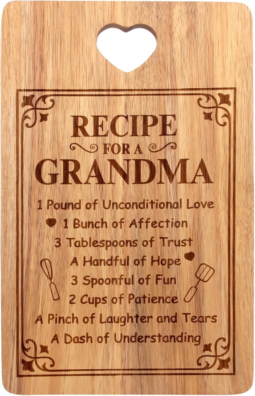 Wooden Cheese Charcuterie Boards - Thoughtful Gifts for Grandma, Unique Kitchen Present for Mother's Day, Christmas