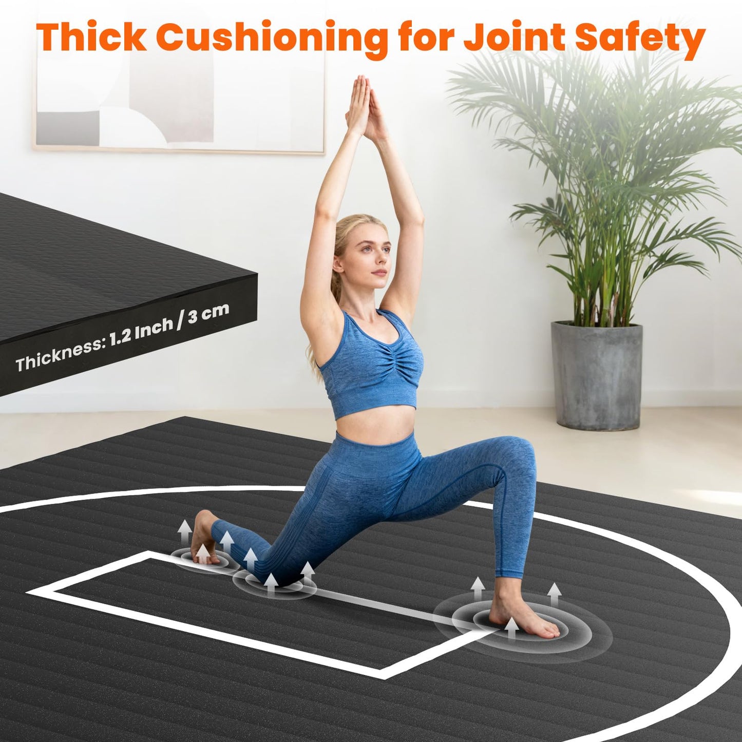 Kaoshan Foam/Inflatable Wrestling Mat - 10'x10' Wrestling Mats for Kids, Jiu Jitsu Mats for Home, Flow Space Mats BJJ, Roll-up Training Mats for Grappling, Martial Arts, Judo, Boxing, MMA 5'x10'/8'x8'/13'x13'