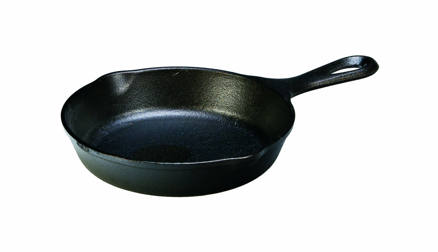 Lodge Seasoned Cast Iron Skillet - PFAS-Free, Non-Toxic Cookware - Use with an Oven, Stove, Grill, or Campfire - Naturally Non-Stick & Oven Safe - 6.5 Inches