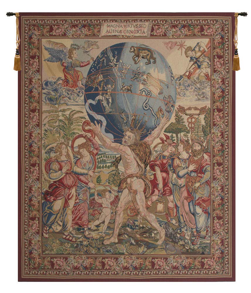 C Charlotte Home Furnishings Inc Hercules Belgian Tapestry Wall Hanging | Viscose Cotton and Polyester Blend Wall Art | 69 in. x 55 in | Home Decor Accents