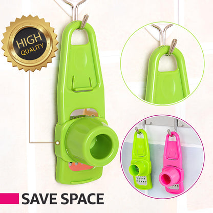 Landkitch-Garlic Grinder (2 Pack)-Hand Garlic Grinder-Small Hand Grinder for Garlic-Garlic Slicer-Garlic Mincer-2025 New Hand Press Garlic Chopper-Garlic Press Hand Specialty Tools (Green + Pink)