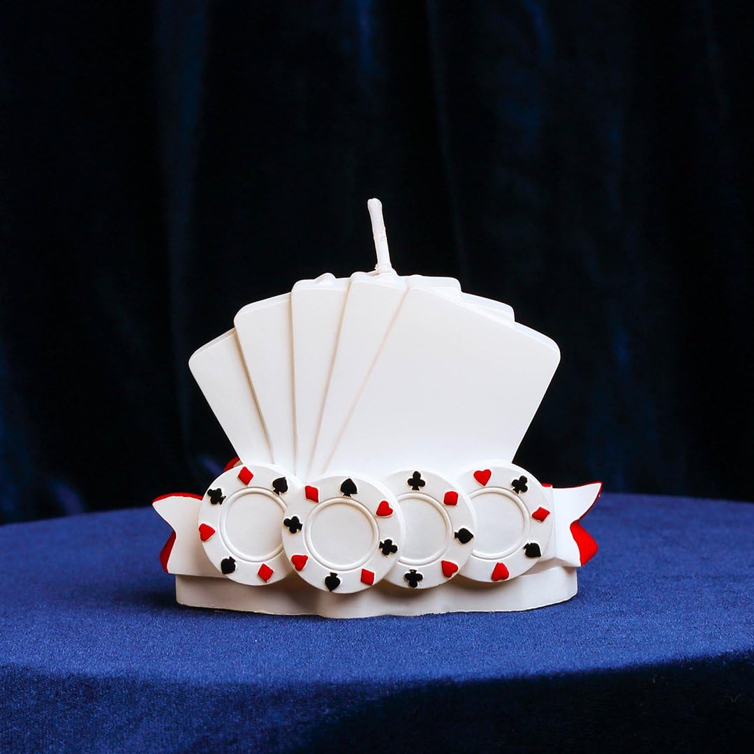 Birthday Candles Good Luck Poker Creative Cake Candles for Father's Day Gift Cake Toppers