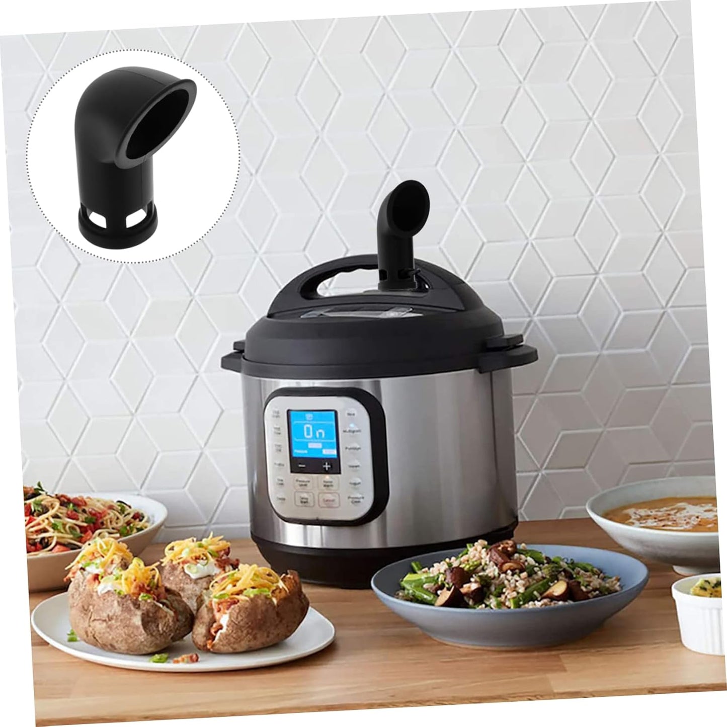 Wear Resistant Steam Release Diverter for Pressure Cooker, Steam Shunt Accessory for Duo Models, Essential Kitchen