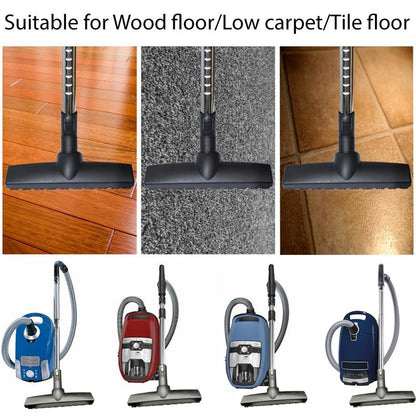 Replacement Vacuum Brush Head with Wheels & Horsehair Bristles Compatible with Miele C1 C2 C3 Vacuum Accessories & Attachments for Carpet, Tile Hard Floors - 1-3/8'' Hardwood Floor Vacuum Attachment