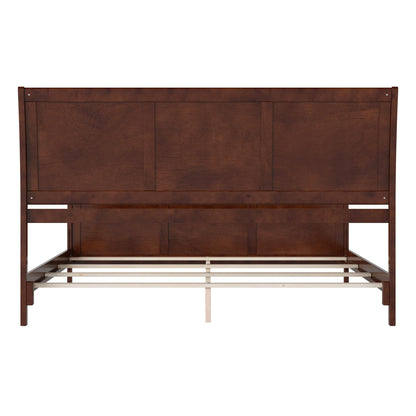 AFI, Portland King Foundation Bed with Matching Footboard, Walnut