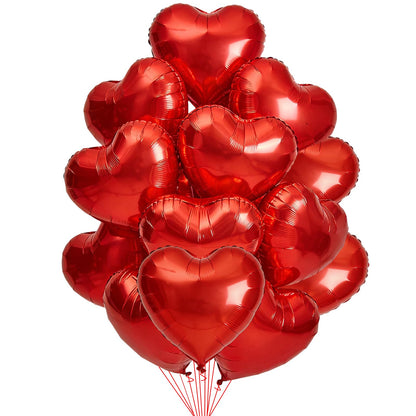 32 Pieces 18 Inches Red Heart Balloons – Large Foil Mylar Balloons for Valentine’s Day, Wedding, Anniversary, Proposal, Birthday, Romantic Party, and Love-Themed Decorations