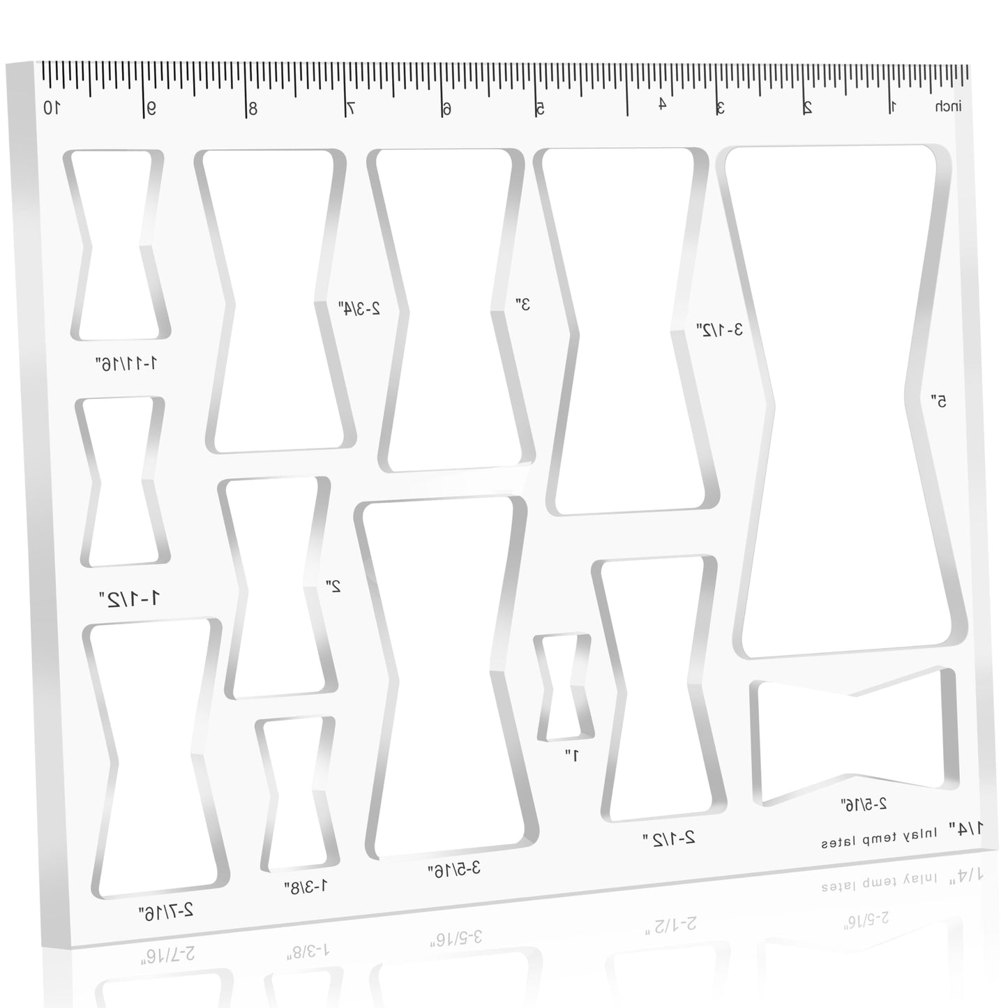 Soimuk Router Templates for Woodworking,Router Jig Butterfly Inlay Templates Decorative,13-in-1 Bowtie Router Templates(10 * 7.8 inches)