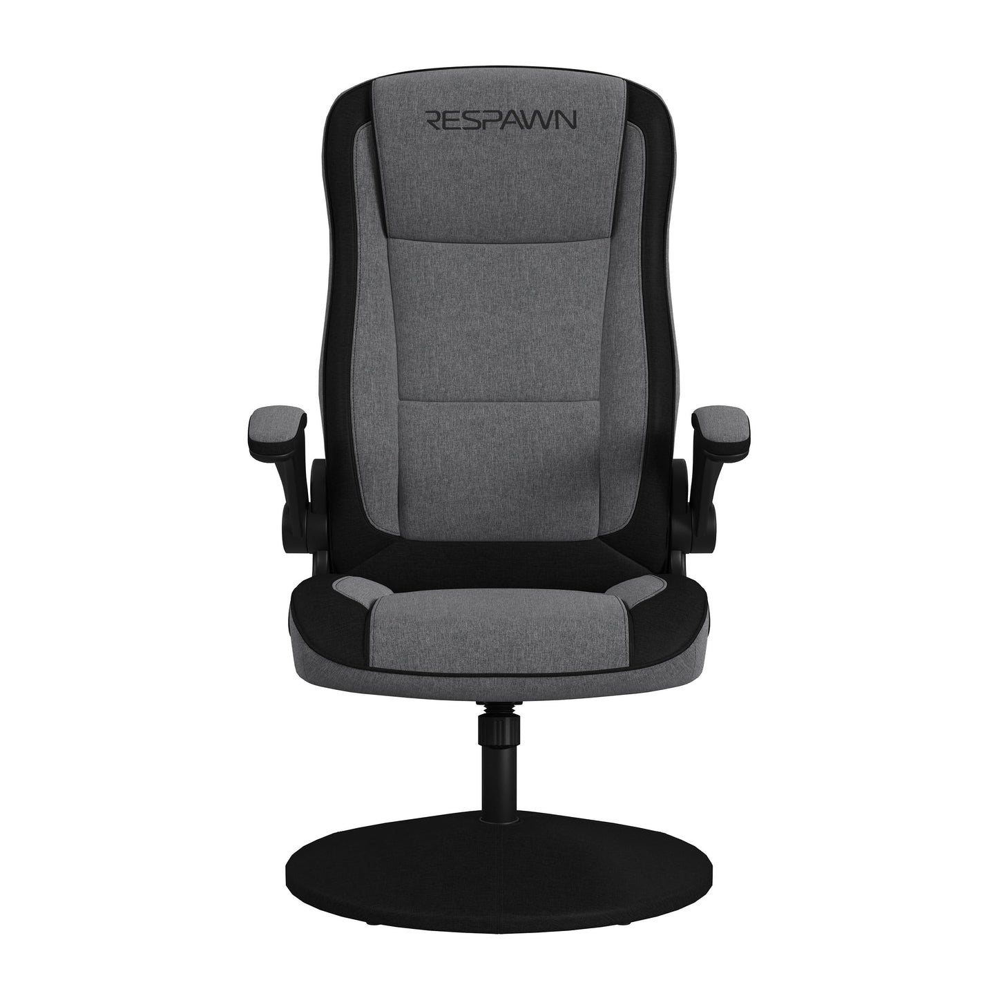 RESPAWN 800 Gaming Chair - Swivel Rocker With High Back, Ergonomic Floor Design for Kids and Adults, Recliner With Armrests - Grey Fabric