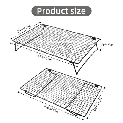 Sourdough Cooling Rack, Heavy Duty Cooling Rack for Sourdough, 17×11×3 Inch Elevated Design, Black，Gifts for Baking Must Haves,1 PCS