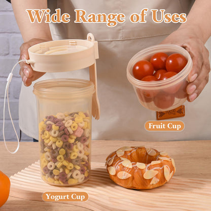 Greek Yogurt Strainer, 16.9 ounces Yogurt Cheese Maker with Containers & Fine Mesh Lid - Reusable Filter for Homemade Thick Greek Yogurt