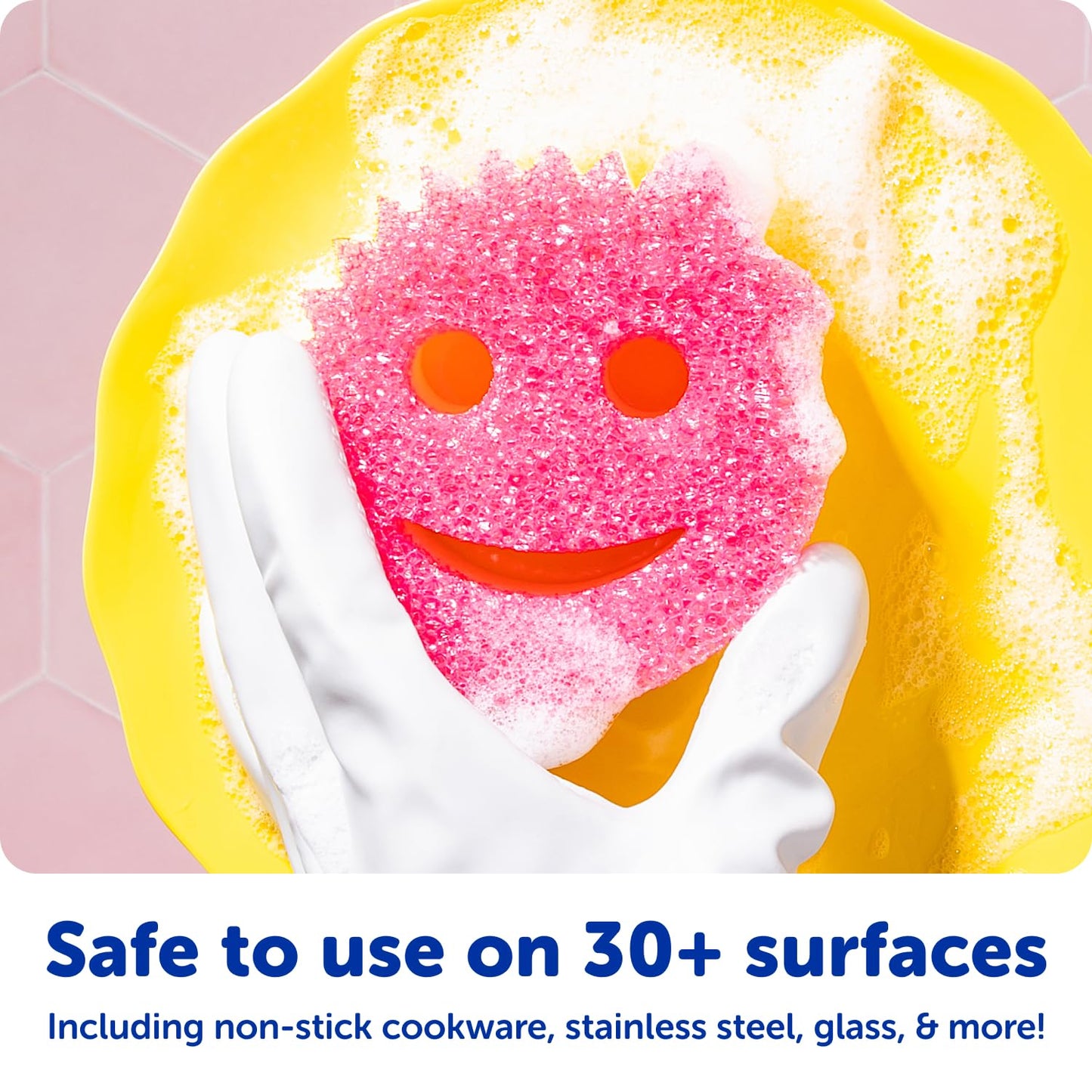 Scrub Daddy 6 Kitchen Sponges & 1 Daddy Caddy Dish Sponge Holder - BPA Free & Made with Polymer Foam - Stain & Odor Resistant, Scratch-Free Multipurpose Scrubbers
