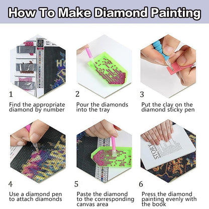 HHMATITS 3 Pack Landscape Diamond Art Kits for Adults - DIY Diamond Painting Kits for Beginners, 5D Mountain Diamonds Art Painting Round Full Drill for Home Wall Decor Gifts 12x16Inch