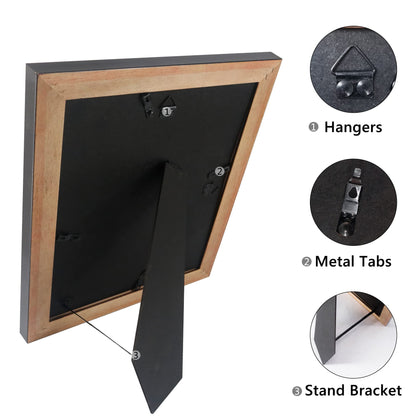 GMFrames Graduation Photo Shadow Box Frame with Tassel Holder for 4x6 Pictures,Solid Wood Real Glass,Black over Gold Double Mat,Wall & Tabletop Design