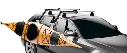 Thule Hullavator Pro kayak roof rack mount NEW - Lift-assisted kayak rack - 40 lbs of weight assistance - Waist high watercraft carrier - Corrosion-resistant cradles - Bow and stern tie-downs included