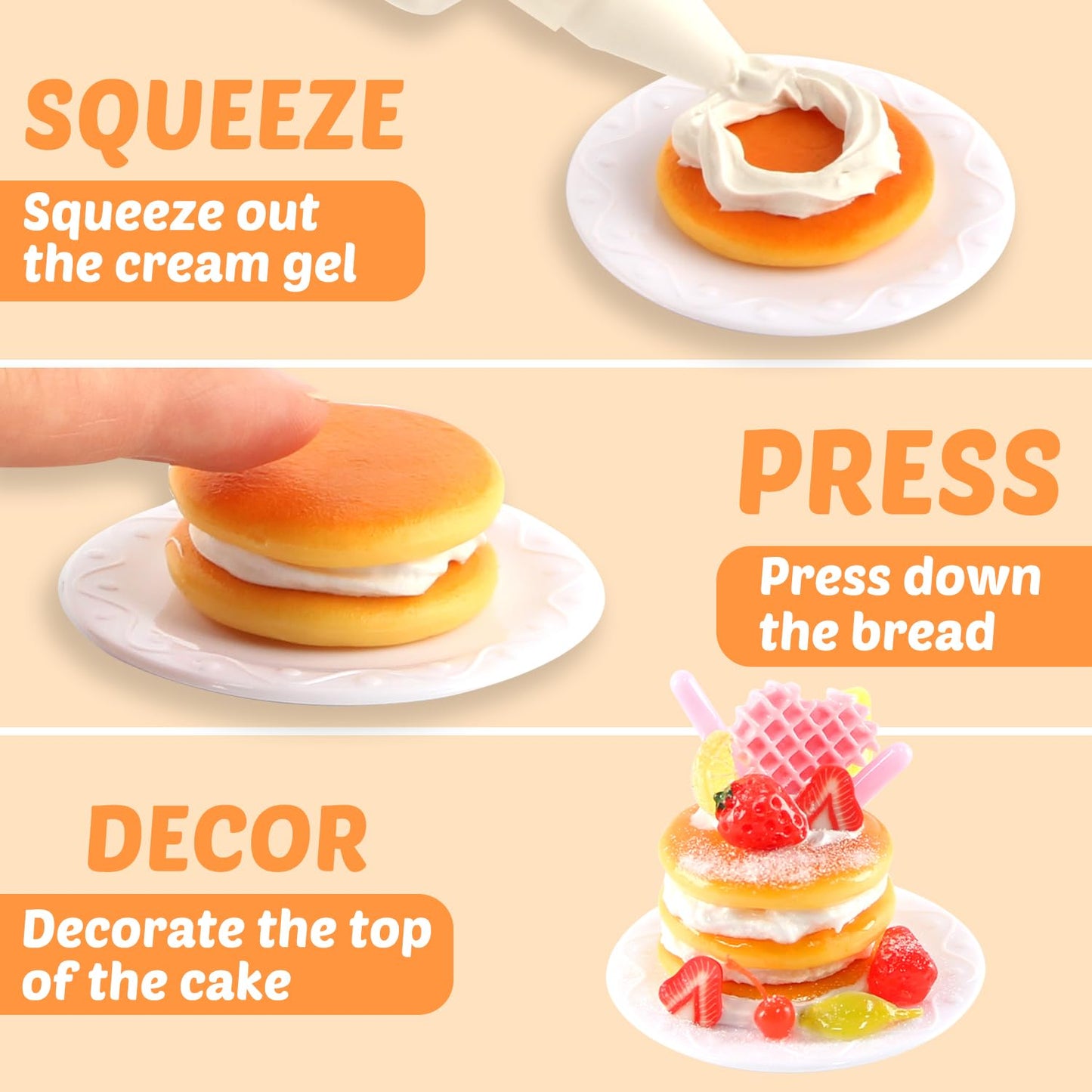 12 Making Miniature Food, Mini Dessert Cup Making Craft Set, DIY Mini Food, NOT Edible, Birthday Idea for Kids Age 6+, Fun Party Gift(Mini food1)