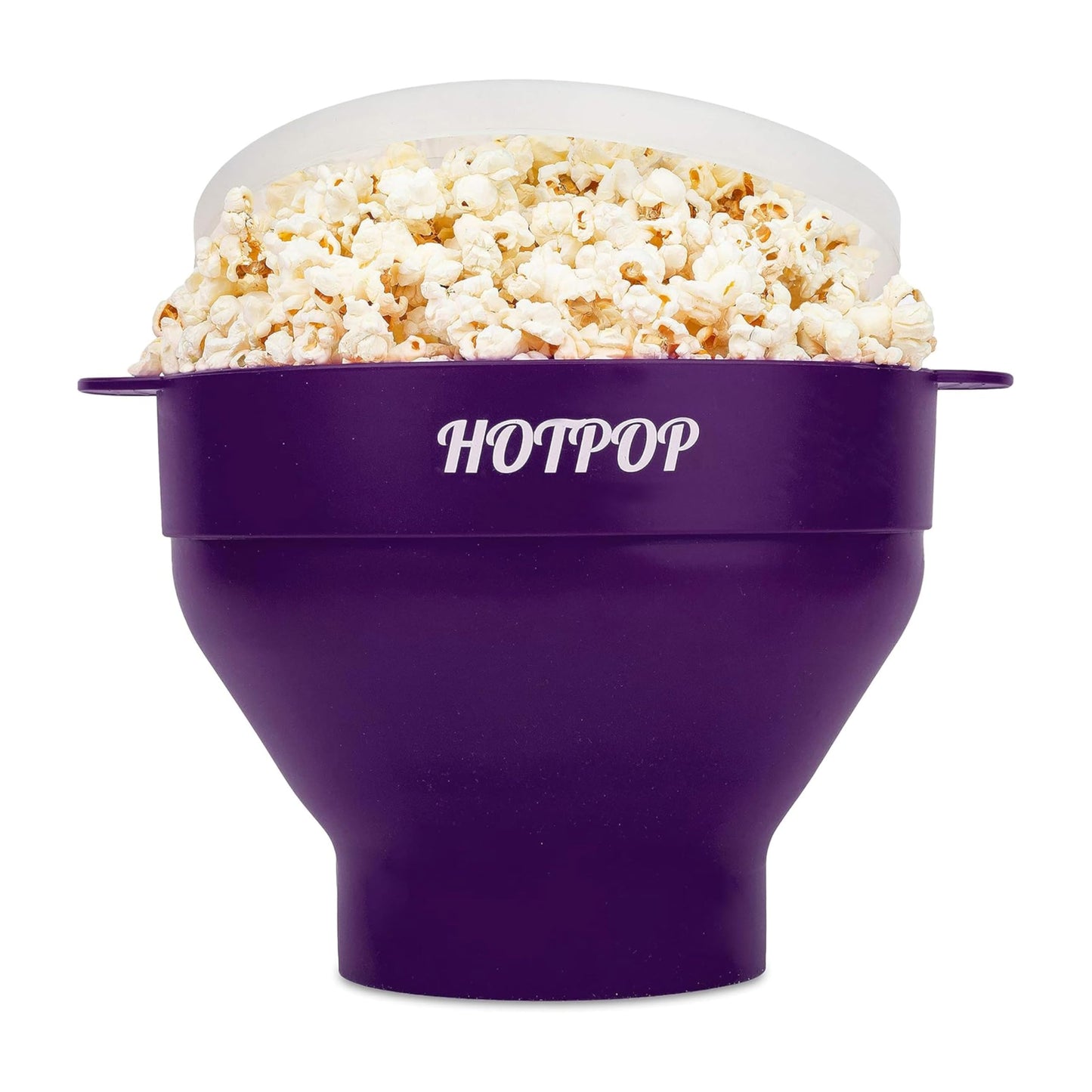 The Orginal HotPop Silicone Popcorn Maker - Microwave Popcorn Popper with Handles - Collapsible Bowl, Heat-Resistant, Easy to Clean, Ideal for Family Movie Nights, 15-Cup Capacity - Red
