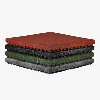 IncStores 2.5" Thick Jamboree Playground Surface Outdoor Tile Flooring (Red, 75 Tiles (Full Pallet) - 300 Sqft)