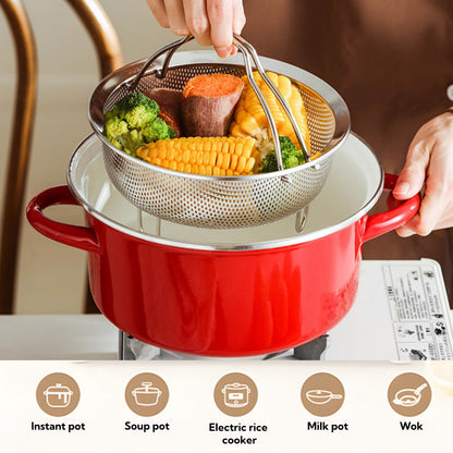 Stainless Steel Steamer Basket, Silver Steamer Basket for Pot,Vegetable & Dumpling Cooker, Egg Holder, Pasta Strainer Rack, Dishwasher Safe Kitchen Cookware
