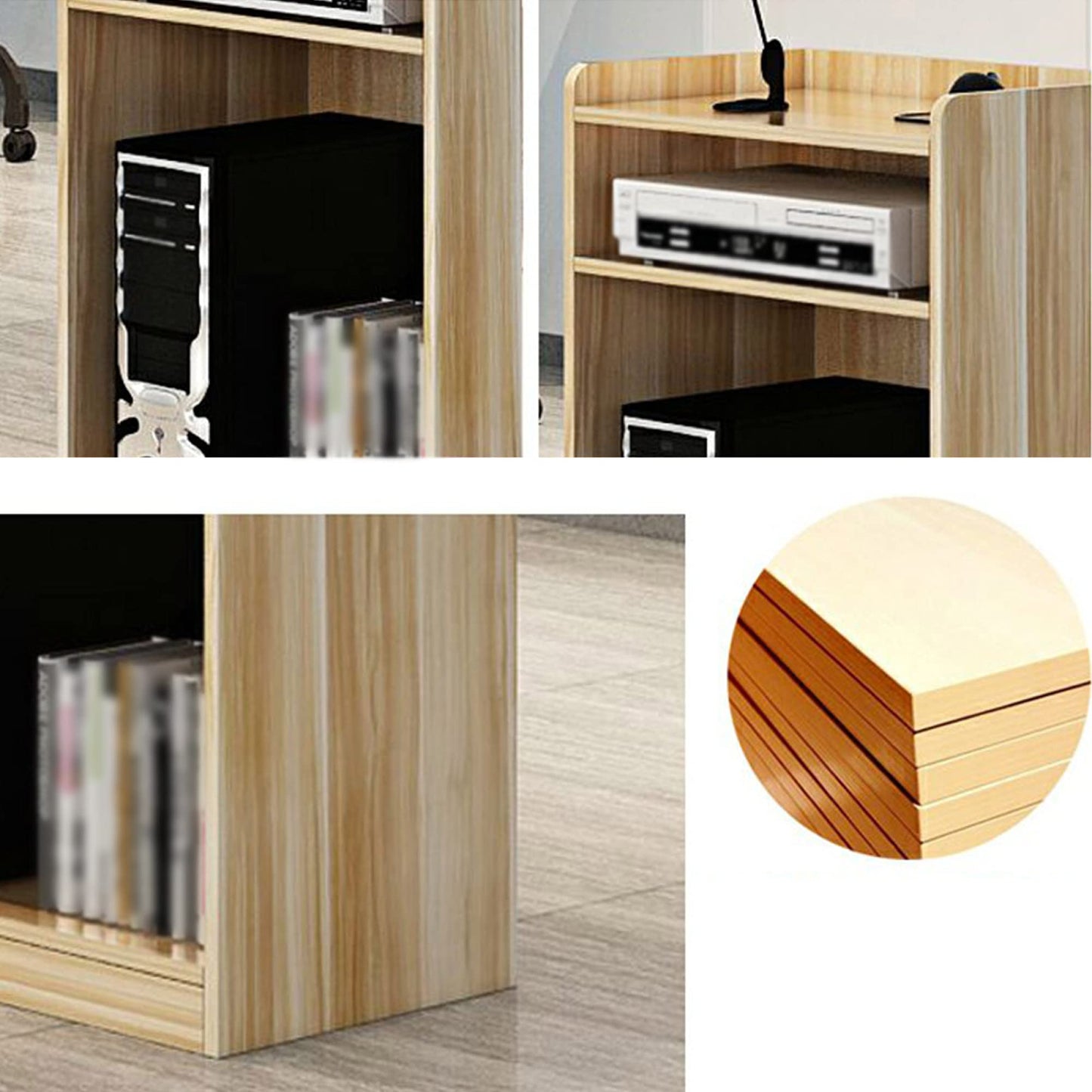 Lectern Podium Stand, Podium,Standing Desk Host Stage Speaking Reading Table for Classroom with Wire Hole, Apply to Conference Auditorium/Light Walnut/63x40x110cm
