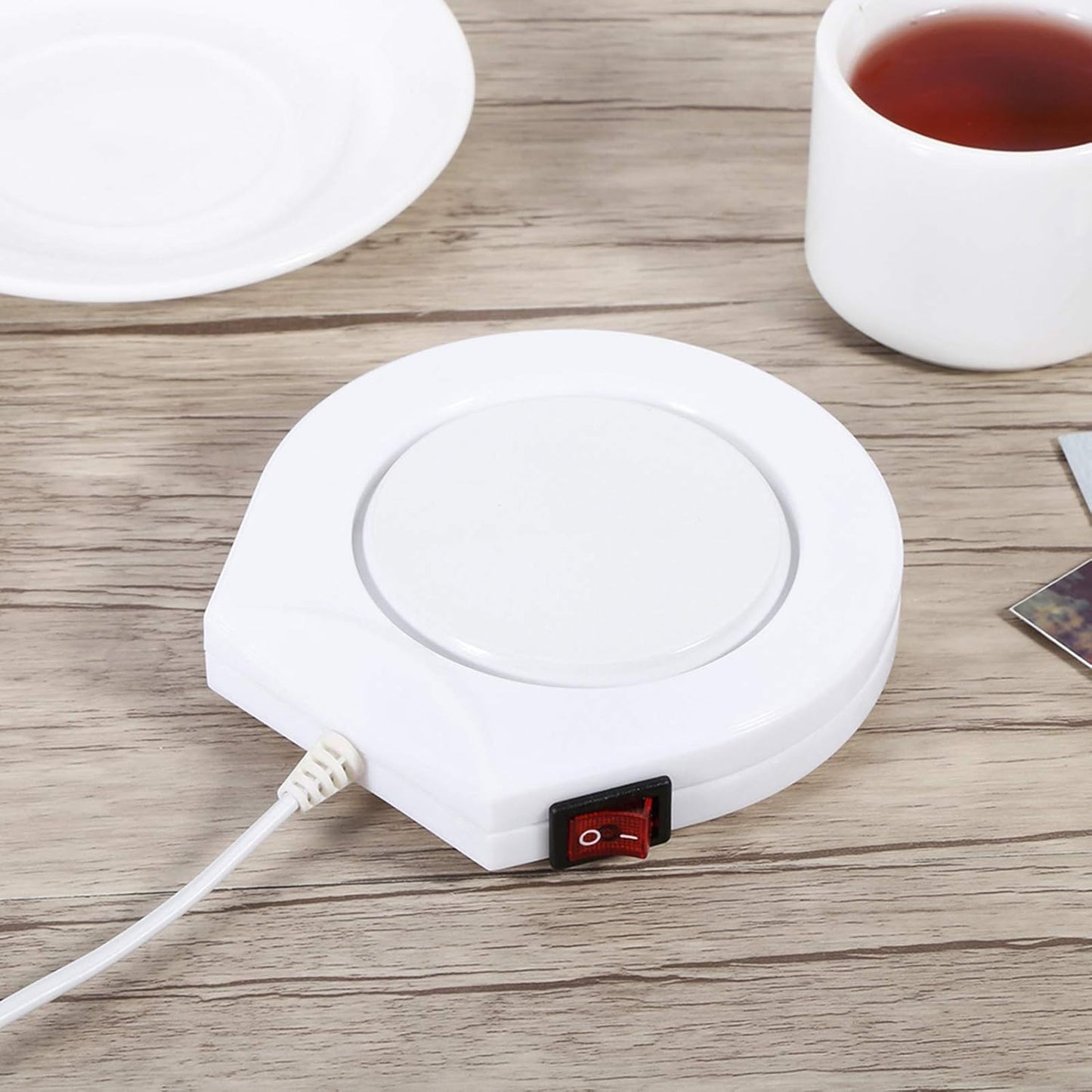 Cup Warmer Pad, Electric Powered Constant Temperature Coffee Warmer Plate for Office Home Desk Use