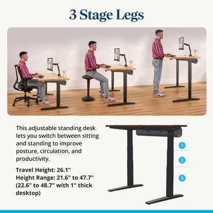 UPLIFTDESK V3 2-Leg White Laminate Wood Standing Desk – Adjustable Height, Advanced 1-Touch Memory Keypad, Under Desk Cable Management, Wire Grommets & Rocker Board (Black C-Frame, 72 x 30 inch)