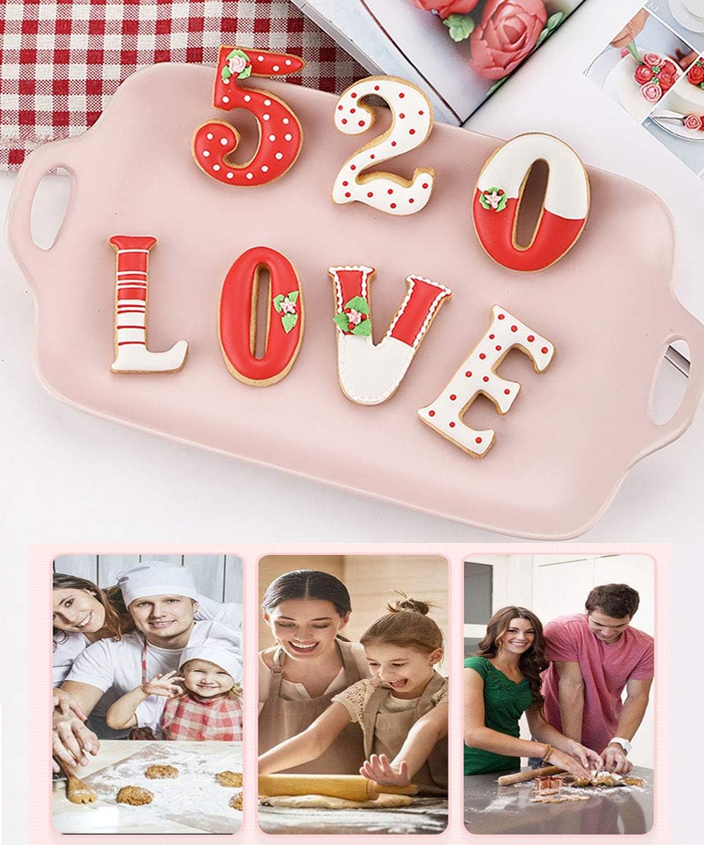 Large Number Cookie Cutters Set - 9 Piece Stainless Steel 3 Inch Numbers for Kitchen Baking