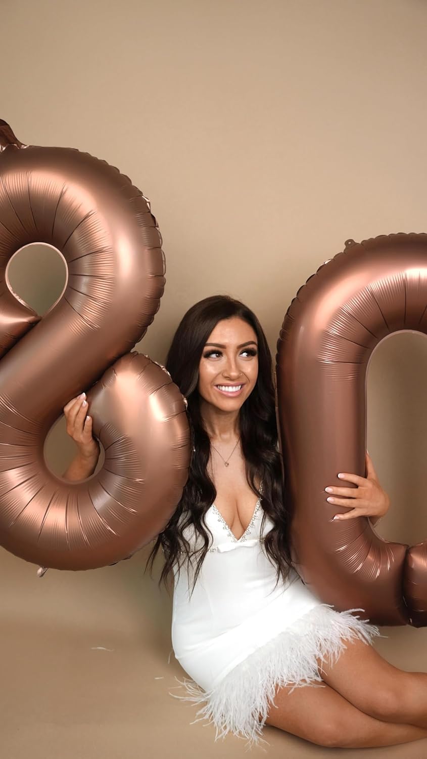 Regine Switzerland Dark Brown Number Balloon - 40 Inch Coffee Brown 0 for Birthday Party Decorations
