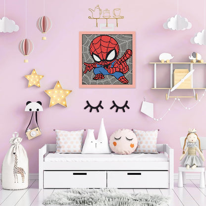 Sretoul 4 Pack Cartoon Diamond Art Kits for Kids-Cartoon Diamond Art Painting Kits for Girls, Crafts for Kids Ages 4-8 for Home Wall Decor Present 6X6 inch