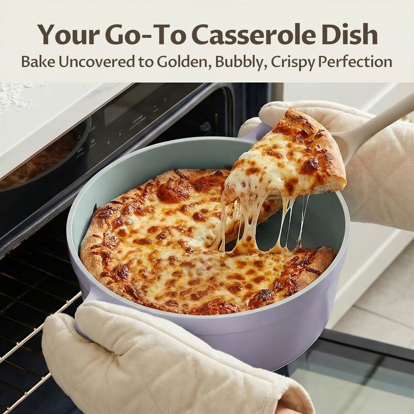 5.7 Quart Nonstick Stock Pot with Lid, BEZIA Ceramic Soup Pot for Family Cooking, Induction Cooking Pot with Smart-Vent Braising, Easy Cleanup, Perfect for Side Dishes, Daily Meals & Camping