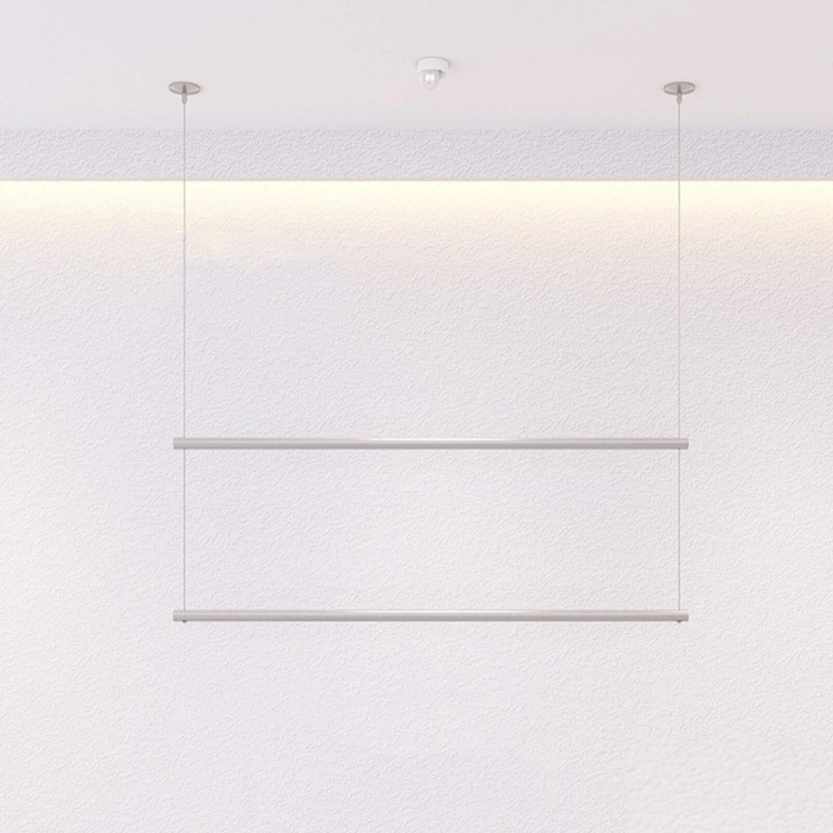 Height-Adjustable Metal Ceiling Clothing Rack, Commercial Display Storage Hanger, Retail Iron Garment Rack with Steel Wire, Ideal for Stores and Home Use(Silver,84cm)