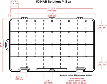 ArtBin Large Solutions Box Clear Art & Craft Organizer with Dividers - Plastic Storage Case for Convenient and Versatile Storage - Ideal for Various Craft Supplies