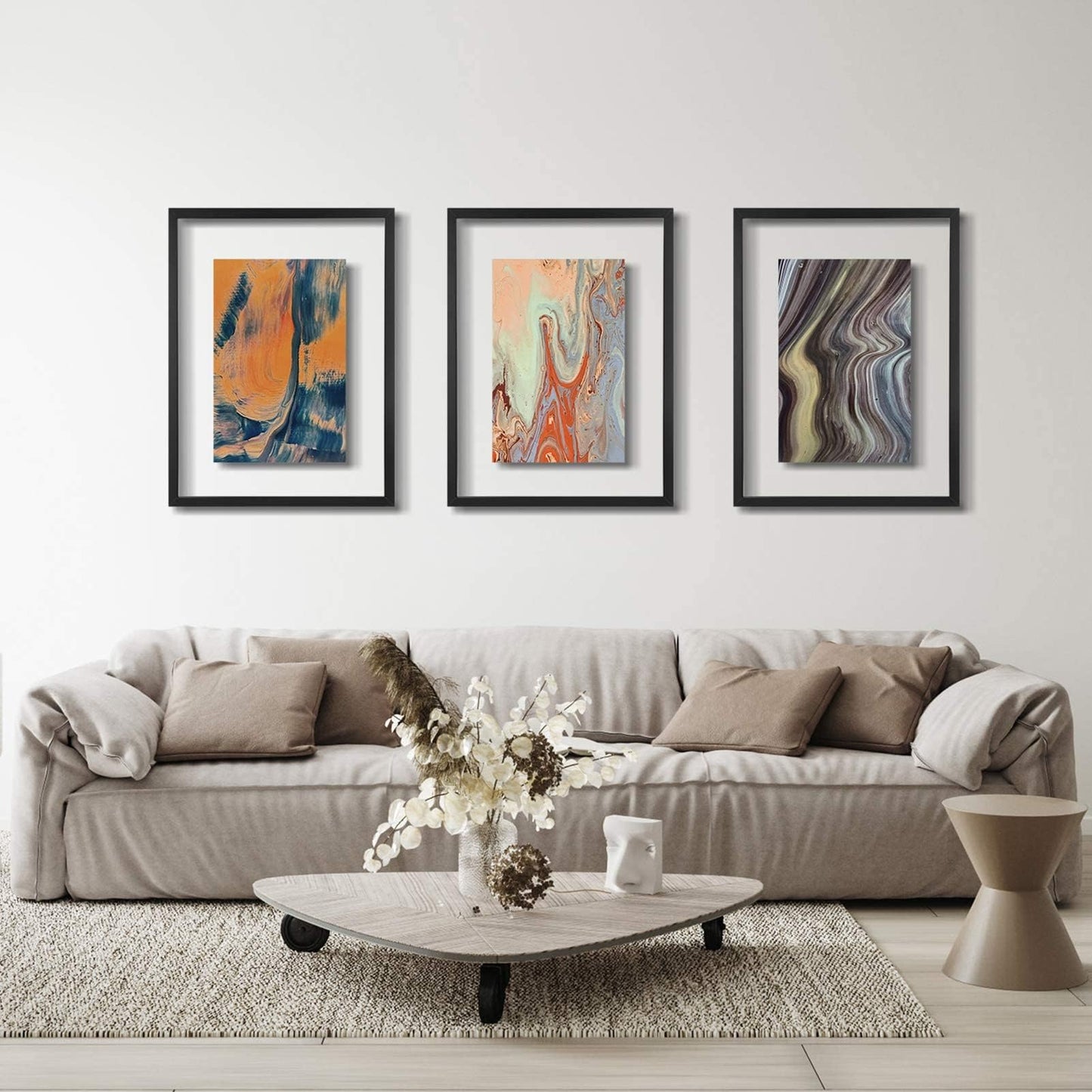 ONE WALL 18x24 Inch Floating Frame, Black Wood Double Glass Float Picture Frame Display 11x14/11x17/12x18/13x19/16x20 Photos Plant or Petal Specimens for Wall Hanging - Mounting Kit Included