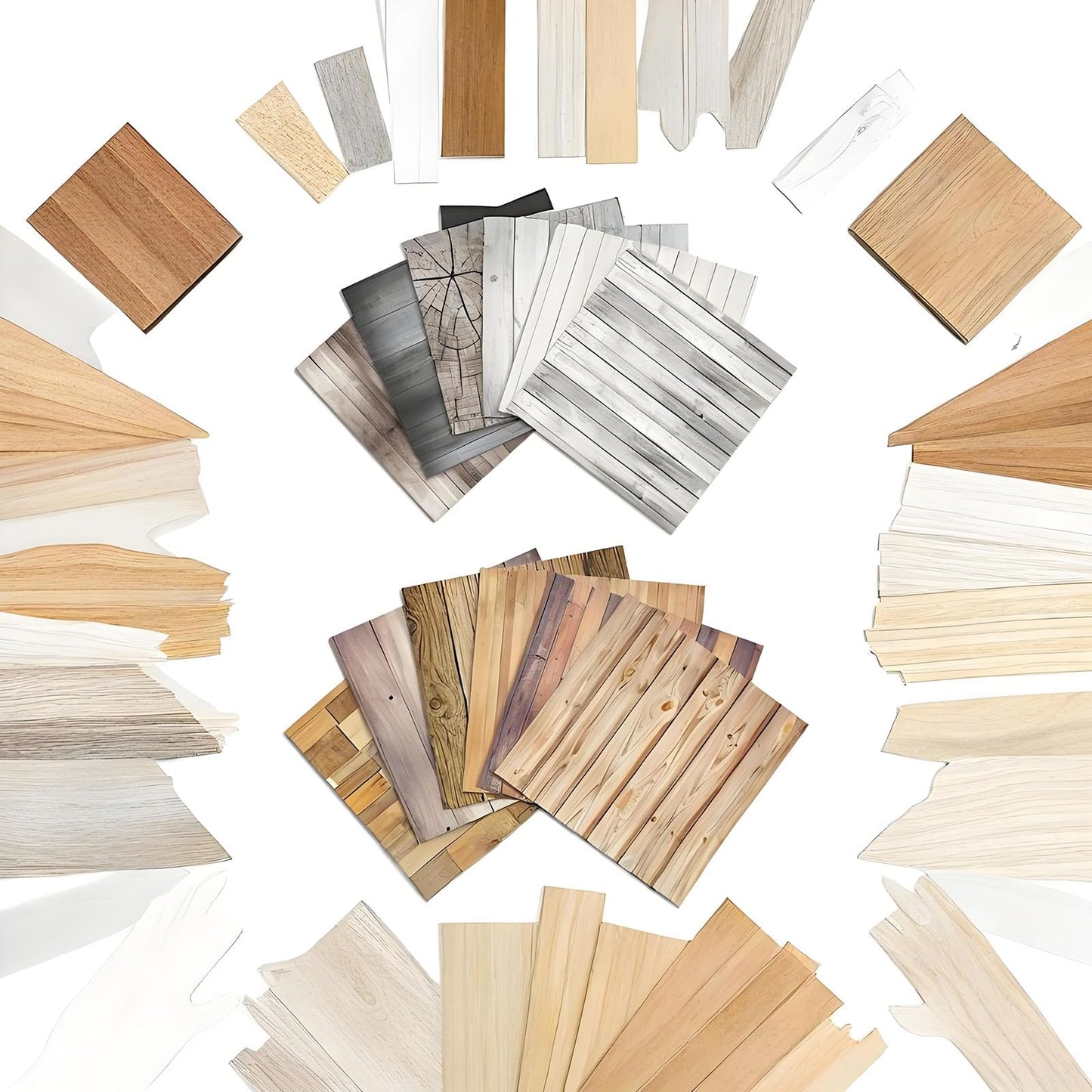 VIVIQUEN 24 Pack Brown Wood Textures Scrapbook Paper, 12x12 Inch Wood Floor Single-Sided Specialty Craft Paper Folded Flat for DIY Background Cards Art Photo Album Decor Junk Journals Decoration