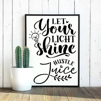20 Pcs Saying Stencils for Crafts,Reusable Motivational Wood Burning Stencils for Painting on Wood Walls Canvas Fabric Paper