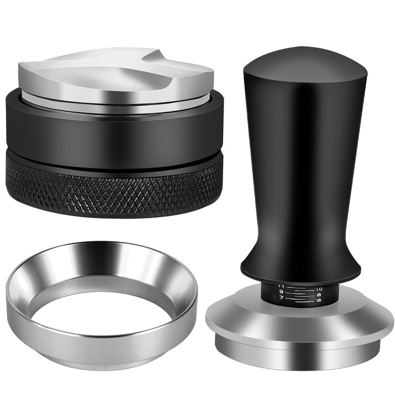 Reoszeank 51mm Espresso Accessories Kit, Espresso Distribution Tool, Spring Loaded Calibrated Tamper and Dosing Funnel Set, Coffee Distributor Leveler Fits Delonghi CASABREWS and atatix 51 mm Machines