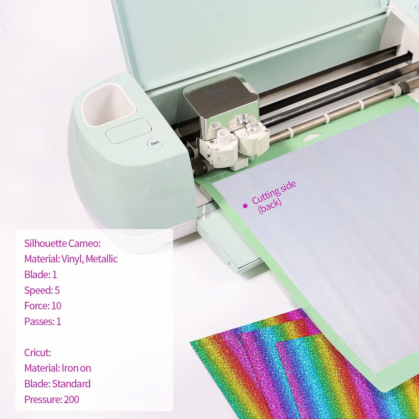 VINYL FROG Rainbow Holographic Heat Transfer Vinyl 12''x5ft Rainbow Glitter HTV Iron on Vinyl for T-Shirts, Holographic Vinyl Roll Pattern Vinyl for DIY Fabric Designs, Stretchable & Washable