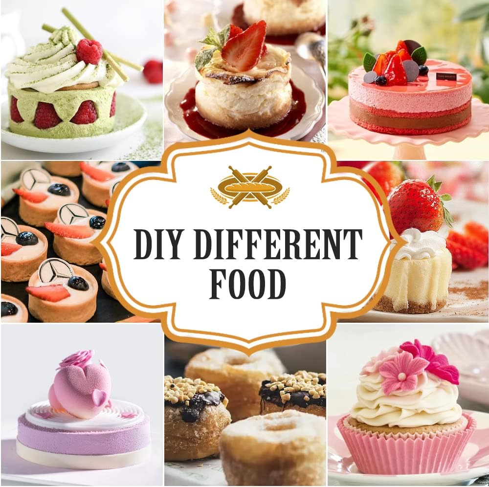 La Chat 4 PCS Candy Molds, Silicone Oreo Cookie Chocolate Molds for Candy, Cookies, Cupcake, Pudding, Jello