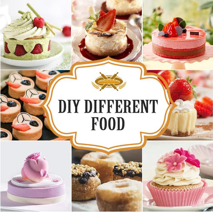 La Chat 4 PCS Candy Molds, Silicone Oreo Cookie Chocolate Molds for Candy, Cookies, Cupcake, Pudding, Jello