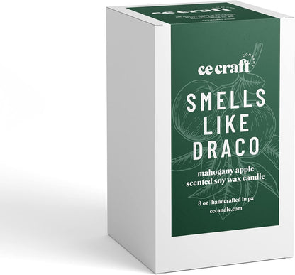 CE Craft - Smells Like Draco Scented Candle, Apple + Mahogany, Gift for Her, Celebrity Prayer Candle