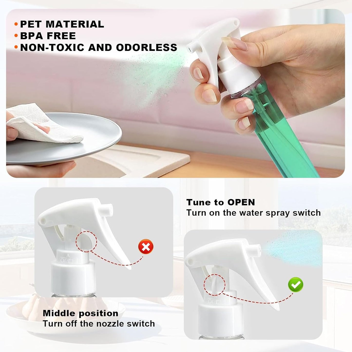 Stainless Steel Paper Towel Holder with Spray Bottle - One Hand Tear Stand for Kitchen Bathroom Countertop