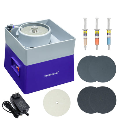 4” Flat Grinding Machine Stone Rock Polisher, Grinder, Shaper Shaping and Polishing Tools, Mineral Rock Polishing Machines, Grinding Machines
