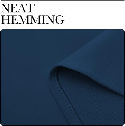 NICETOWN Blackout Curtains for Patio Glass Doors - Moroccan Blue, 42" Wide x 90" Long, Privacy Drapes