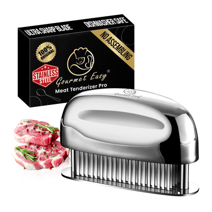 Meat Tenderizer Tool - Hand Held Blade Tenderizer for Meat - Ultra Sharp Needle Blades 100% Stainless Steel - Heavy Duty Kitchen Gadgets - Cooking Gadgets for Tenderizing Chicken, Steak, Veal, BBQ