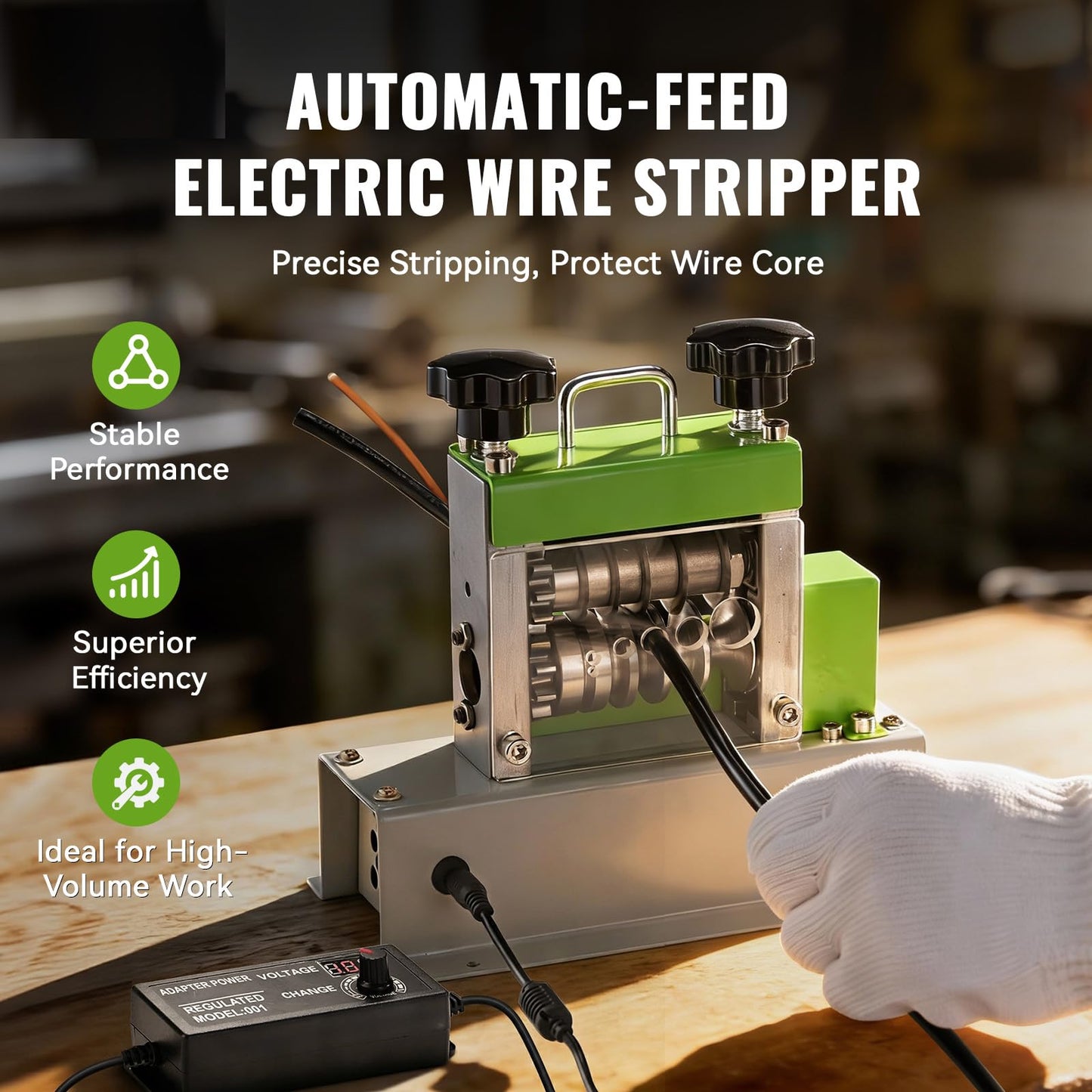 Electric Wire Stripping Machine and Cordless Turbo Air Blower Combo: Scrap Recycling & Complete Garage/Car Cleaning Task Efficiently