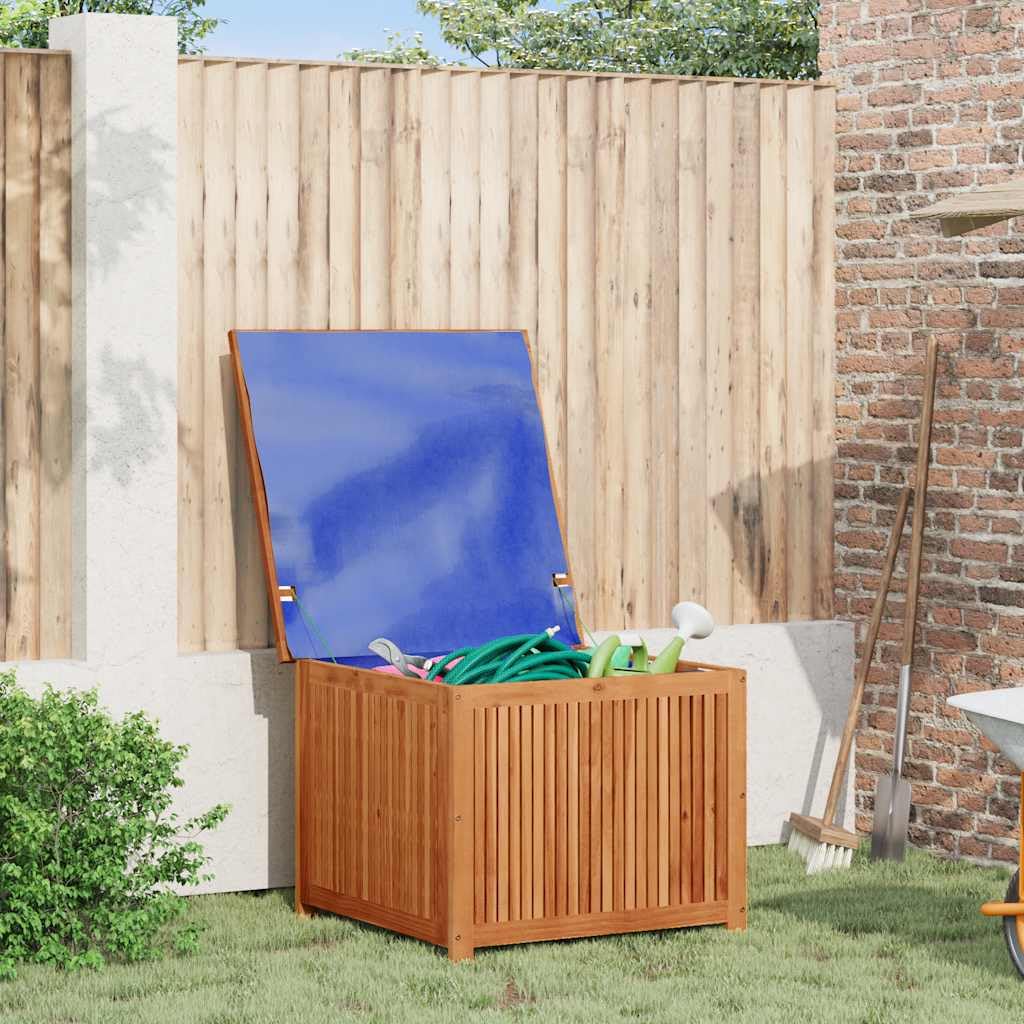 Tonture Natural Acacia Wood Storage Box, 29.5x29.5x22.8 in, Outdoor Deck Bin, Patio Furniture, Garden Tool Chest, Weather-Resistant