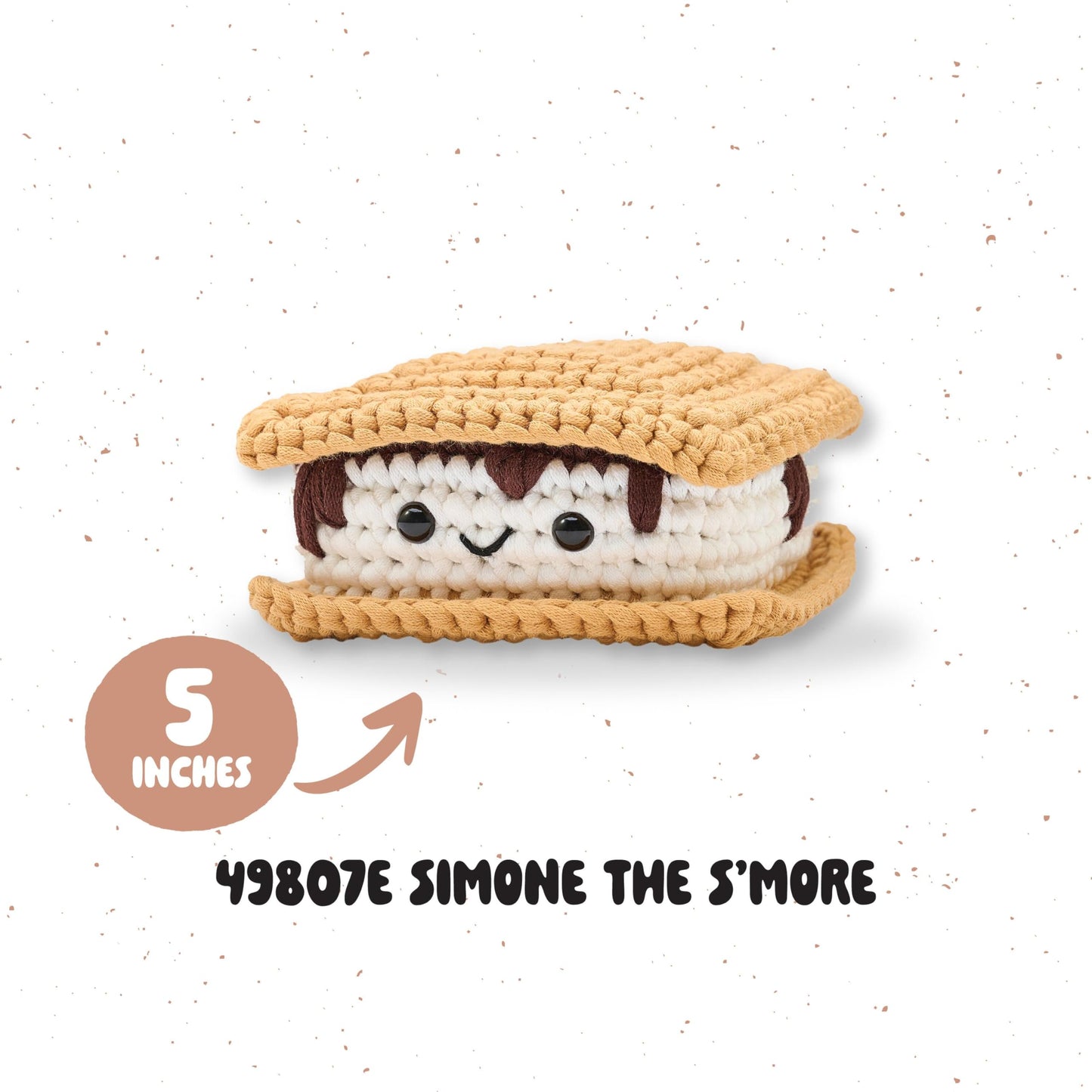 Bucilla, Complete Crochet Kit, Simone the S'More, 5"