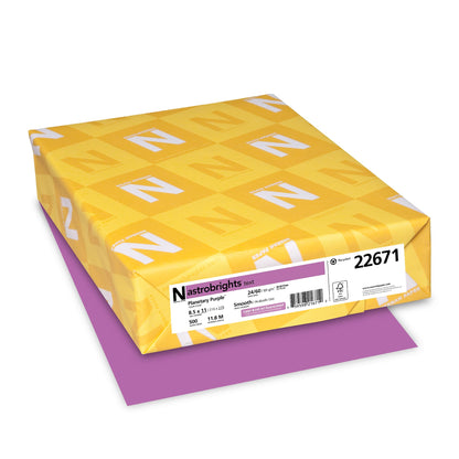 Neenah Astrobrights Premium Color Paper, 24 lb, 8.5 x 11 Inches, 500 Sheets, Planetary Purple (22671)