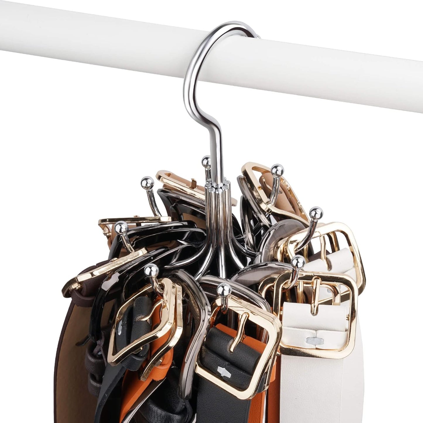 ZEDODIER Belt Hanger 2 Pack, Maximum 24 Storage Capacity, Organizer for Belt, Bra, Tank Top, Tie, Scarf
