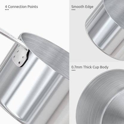 Measuring Cups : U-Taste 18/8 Stainless Steel Measuring Cups and Spoons Set of 10 Piece, Upgraded Thickness Handle (Multicolors)